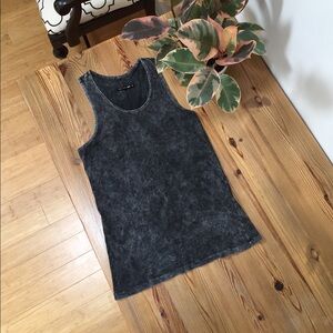 Women's Charcoal Acid Wash Tank Top